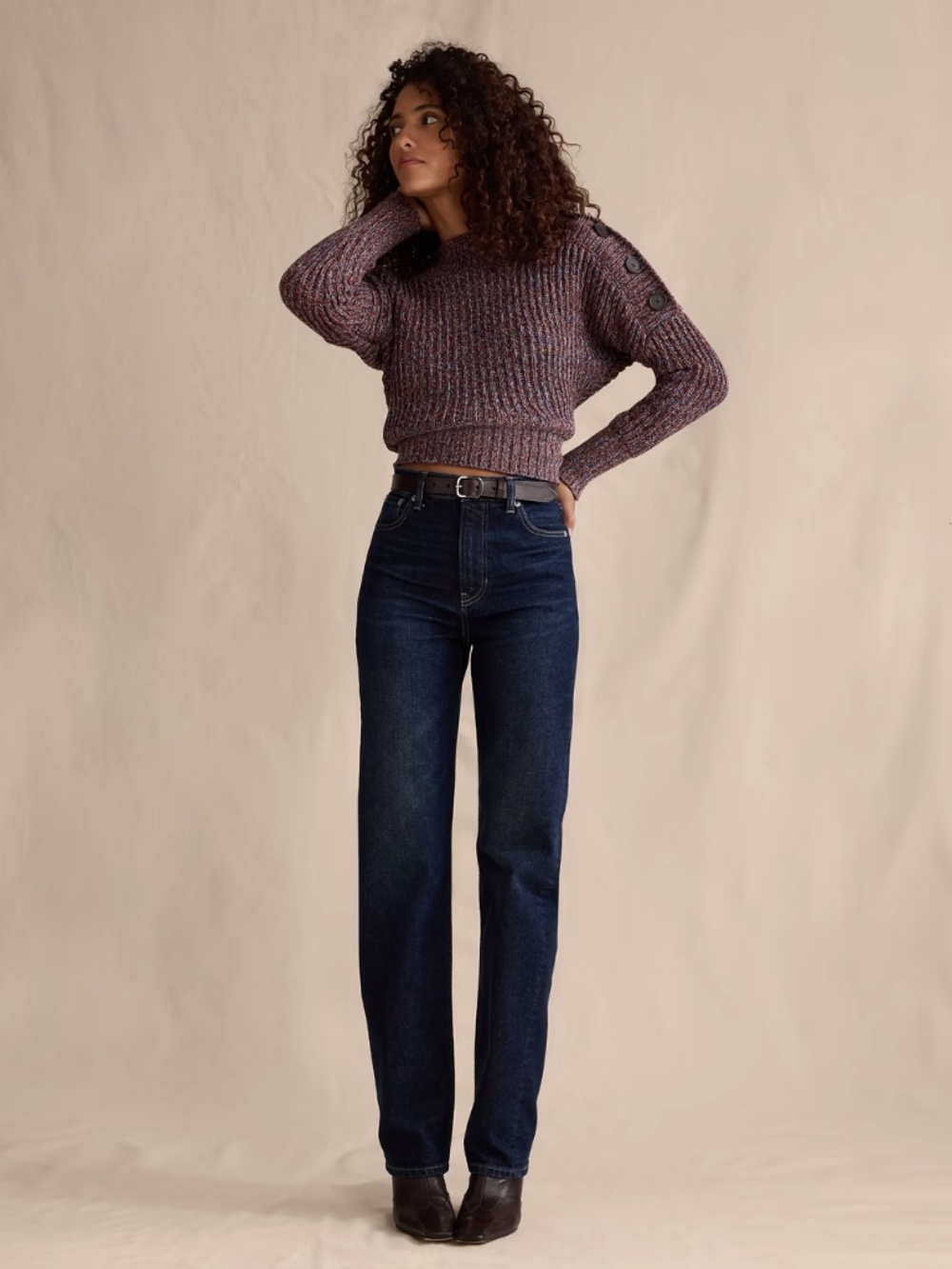 Banana Republic 90's Straight High Rise Jean Women's Size 29 Pant Dark Wash (G)